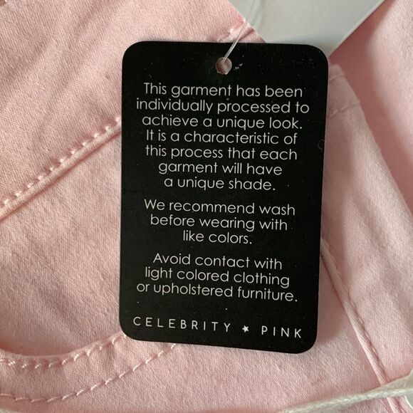 NWT Celebrity in Pink Light Pink Pants Size 12 Skinny Girls - Picture 4 of 8